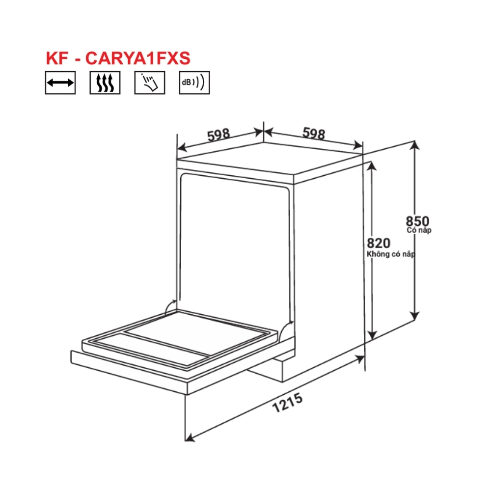 Máy rửa chén độc lập KAFF KF-CARYA1FXS - 3
