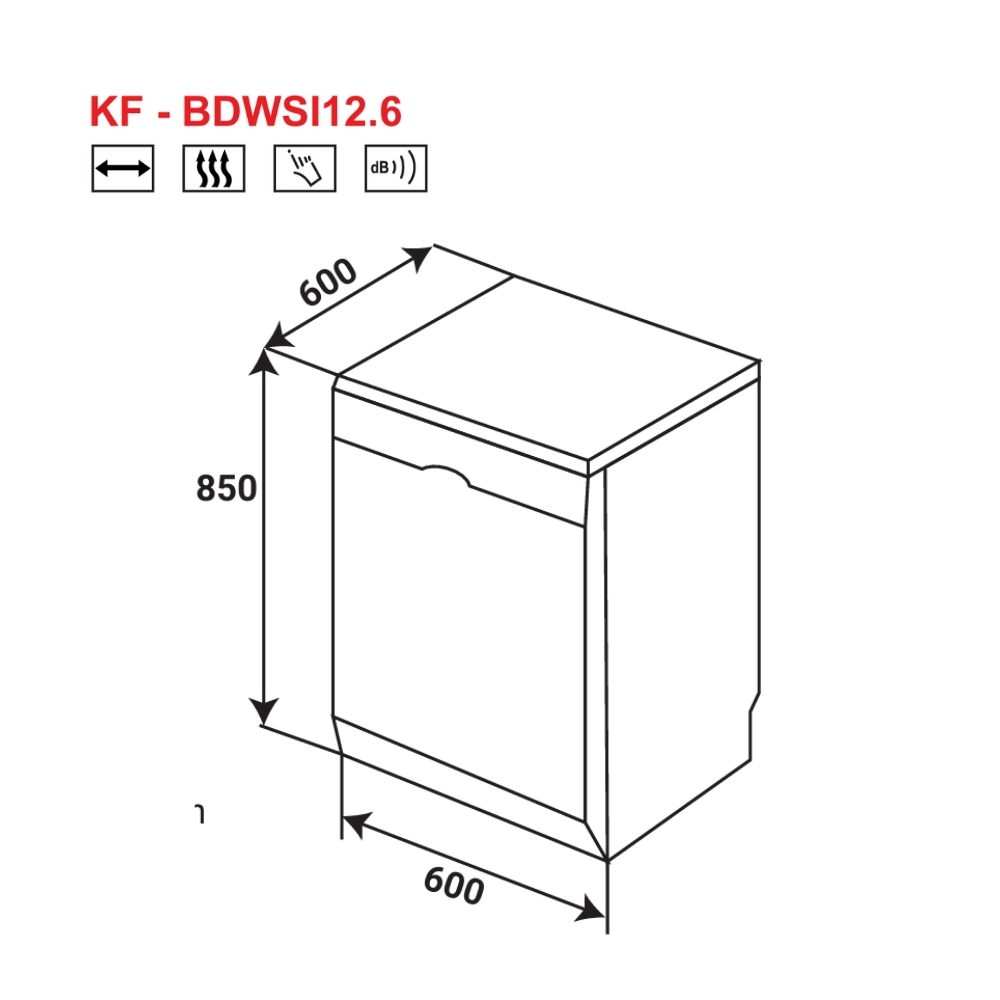 Máy rửa chén bán âm độc lập KAFF KF-BDWSI12.6 - 3