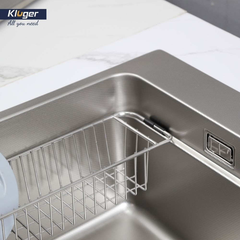 Chậu rửa chén Posco 304 Linen dập nổi Kluger KF7850FS Plus - 14