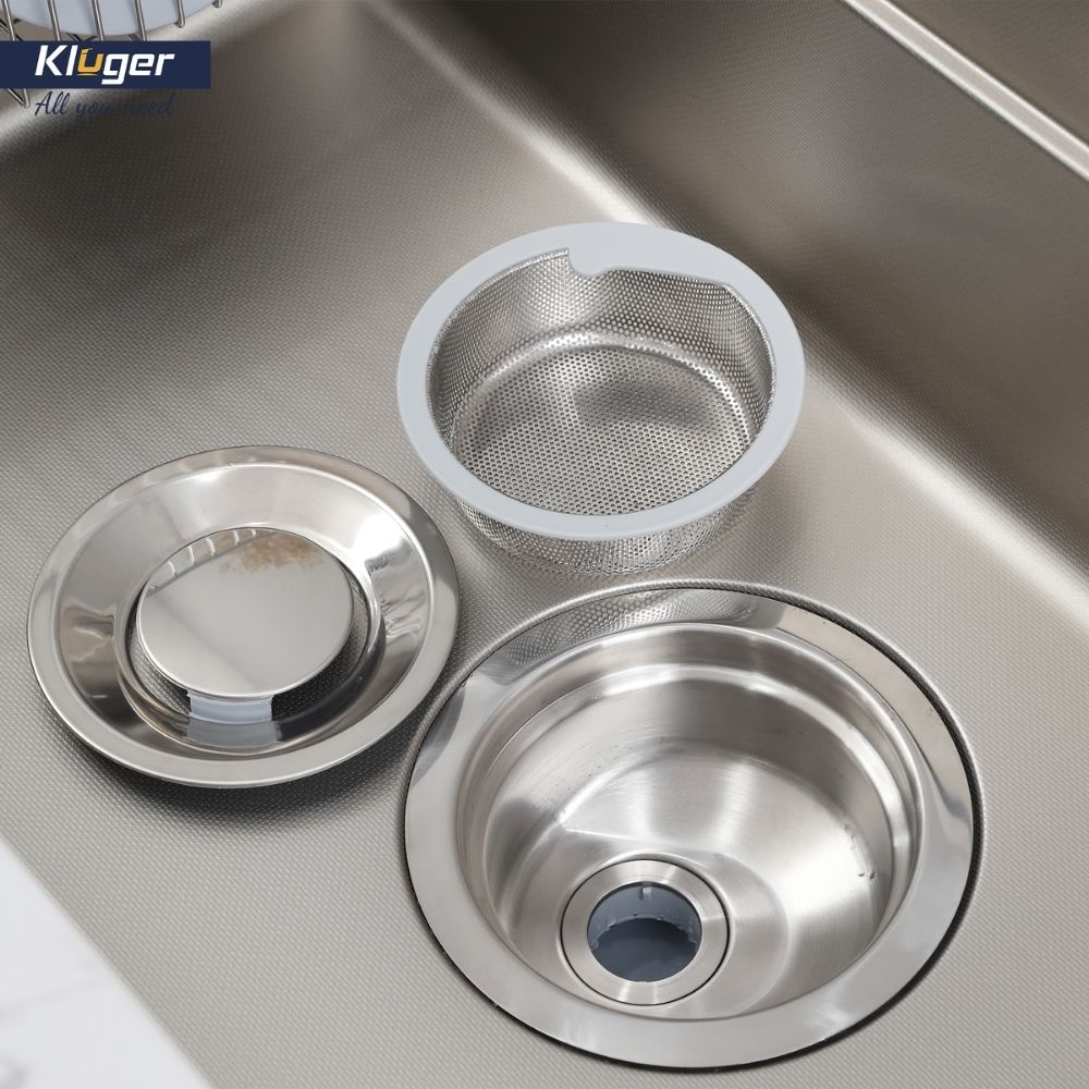 Chậu rửa chén Posco 304 Linen dập nổi Kluger KF7850FS Plus - 15