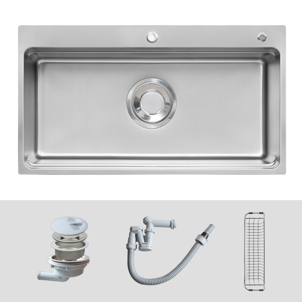Chậu rửa chén Posco 304 Linen dập nổi Kluger KF8850FS Basic - 3