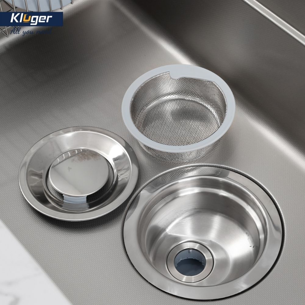 Chậu rửa chén Posco 304 Linen dập nổi Kluger KF8850FS Basic - 9
