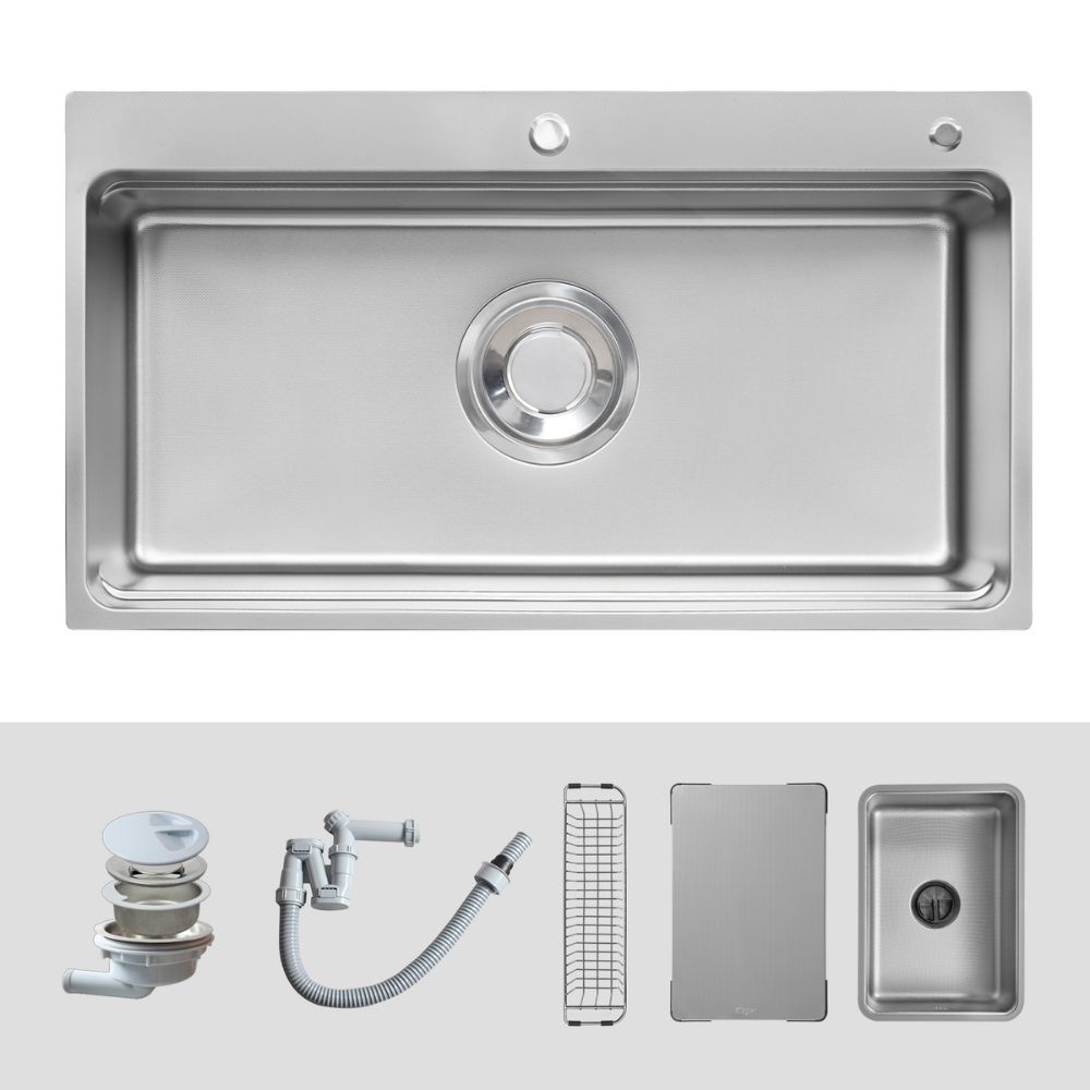 Chậu rửa chén Posco 304 Linen dập nổi Kluger KF8850FS Plus - 3