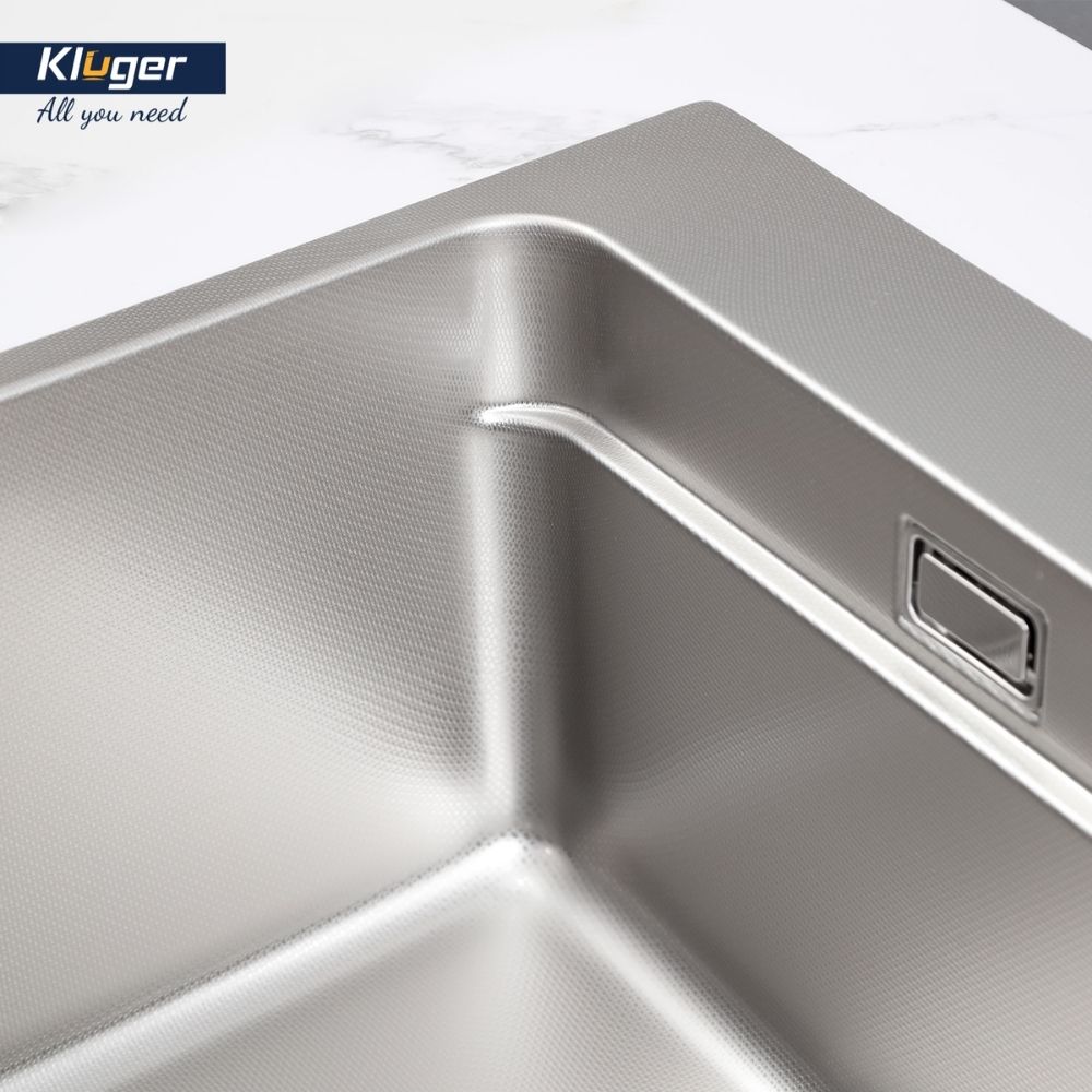 Chậu rửa chén Posco 304 Linen dập nổi Kluger KF8850FS Plus - 11