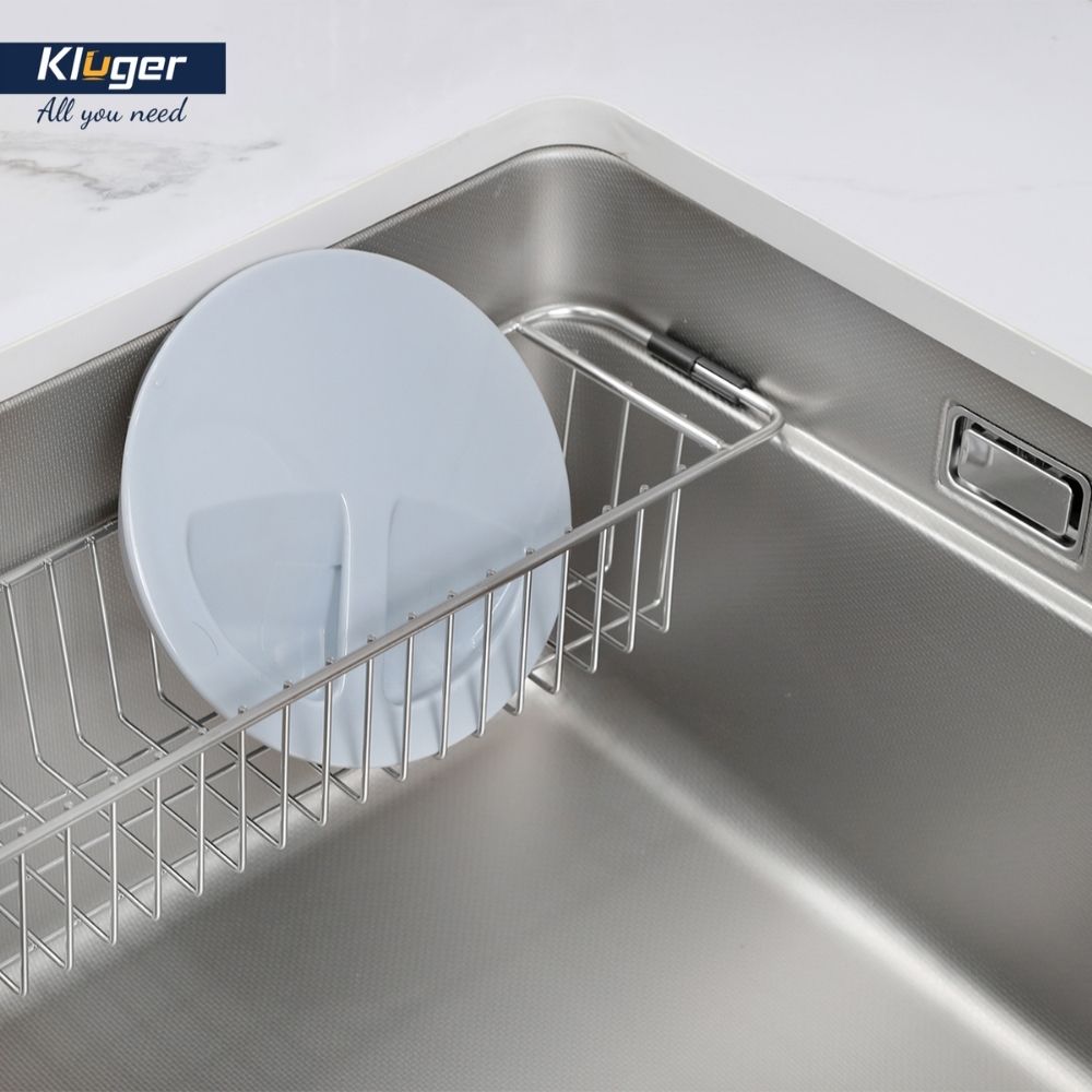 Chậu rửa chén Posco 304 Linen dập nổi Kluger KU7844FS Basic - 8