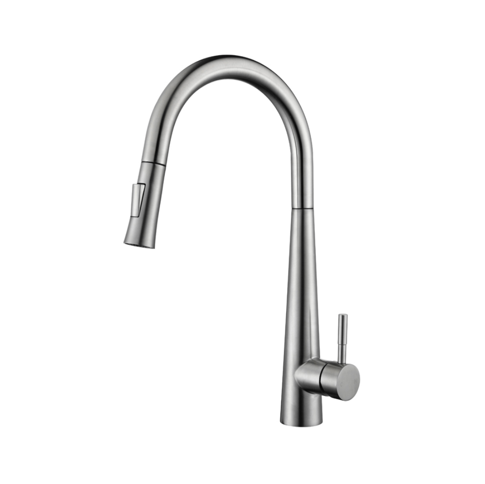 Vòi chậu bếp nóng lạnh dây rút MOZA KLUGER KLF0009C (KLF0009S) - 8