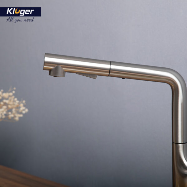 Vòi chậu bếp nóng lạnh dây rút AMBER KLUGER KLF0001C / KLF0001B / KLF0001S - 7