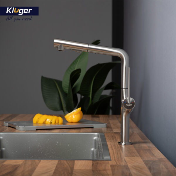 Vòi chậu bếp nóng lạnh dây rút AMBER KLUGER KLF0001C / KLF0001B / KLF0001S - 15