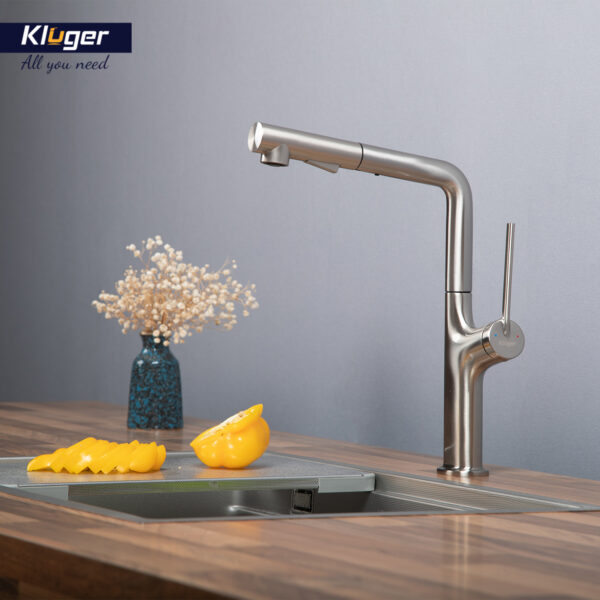Vòi chậu bếp nóng lạnh dây rút AMBER KLUGER KLF0001C / KLF0001B / KLF0001S - 16