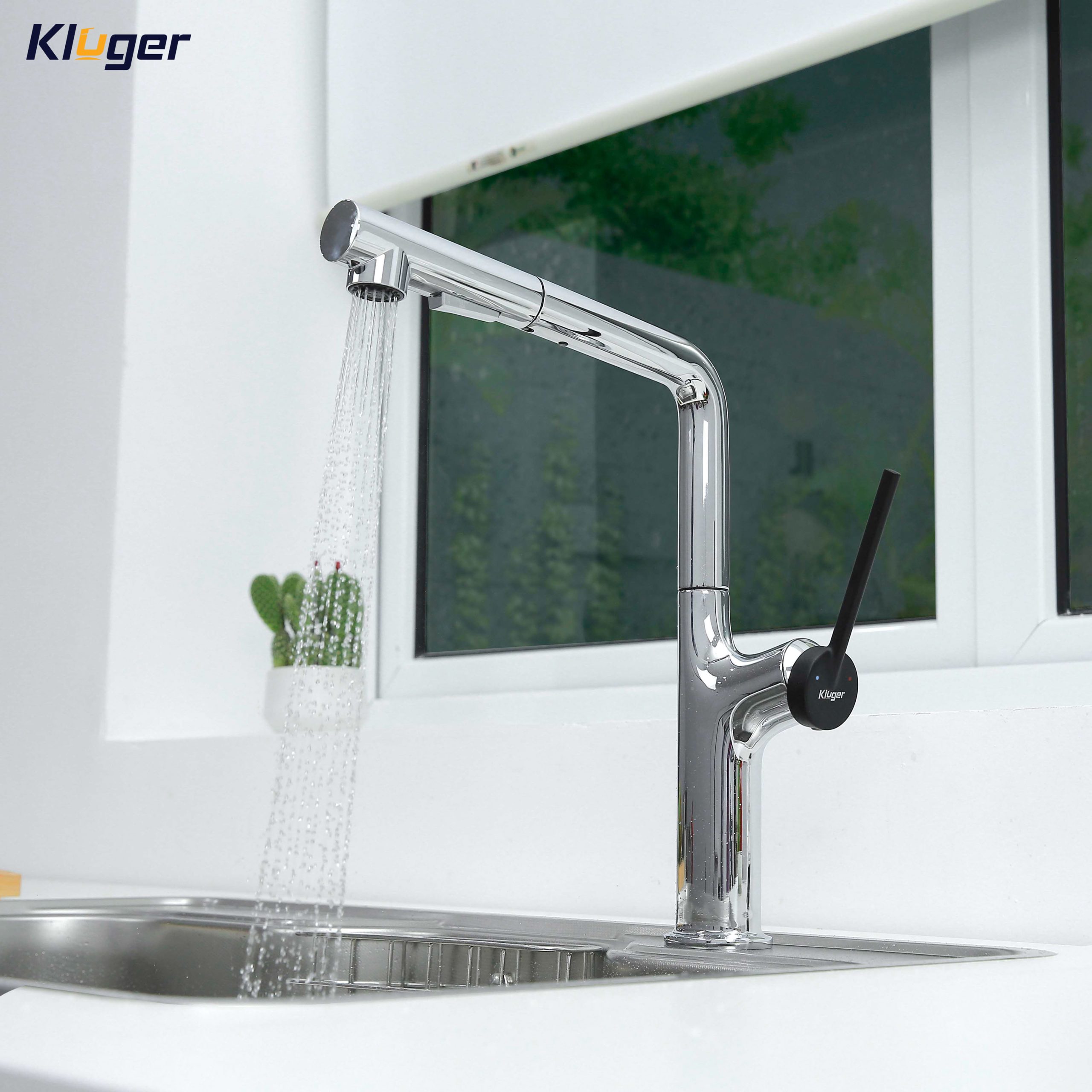 Vòi chậu bếp nóng lạnh dây rút AMBER KLUGER KLF0001C / KLF0001B / KLF0001S - 19