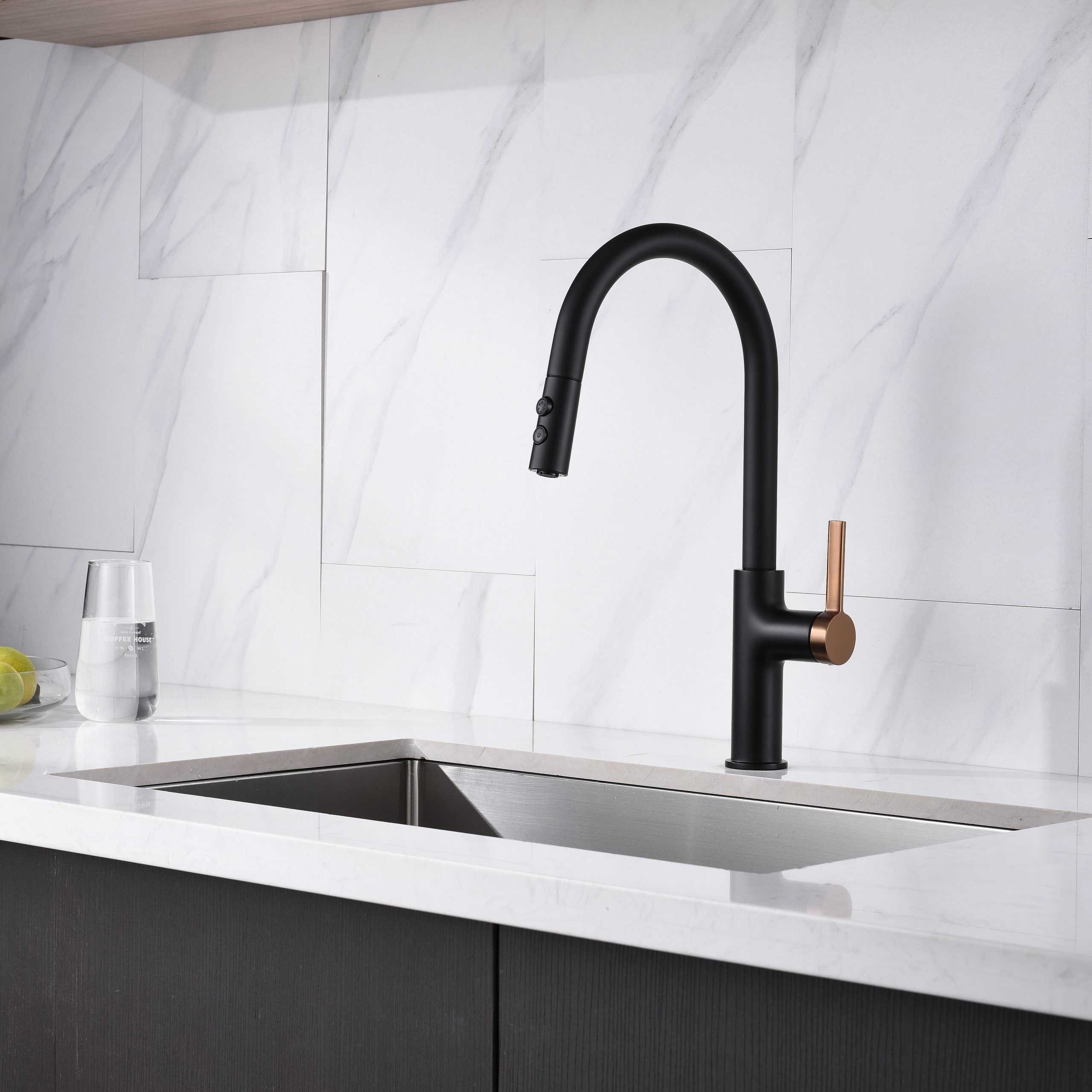 Vòi chậu bếp nóng lạnh dây rút PLUTO KLUGER KLF0005C (KLF0005B) - 9