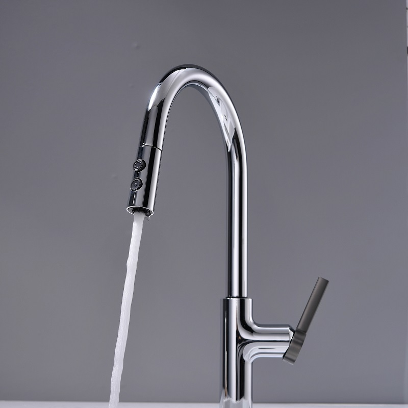 Vòi chậu bếp nóng lạnh dây rút PLUTO KLUGER KLF0005C (KLF0005B) - 12