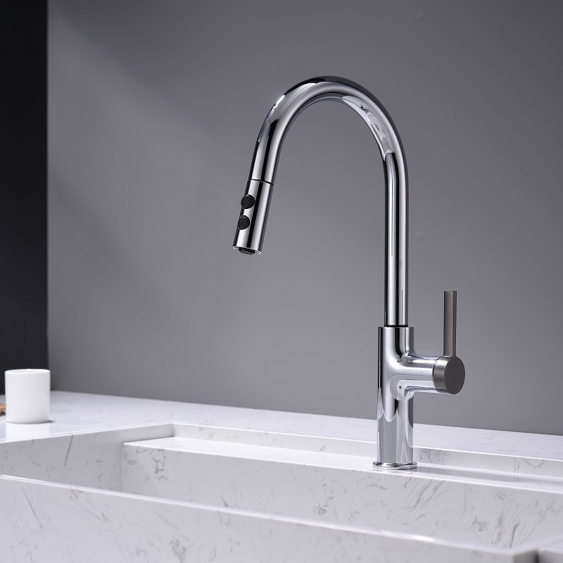 Vòi chậu bếp nóng lạnh dây rút PLUTO KLUGER KLF0005C (KLF0005B) - 13