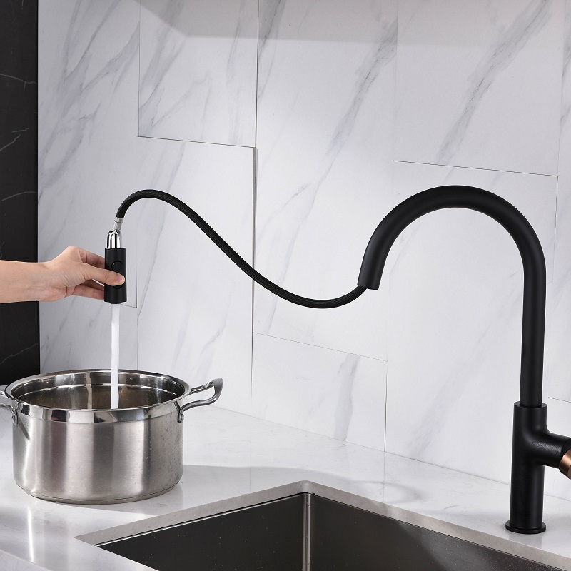 Vòi chậu bếp nóng lạnh dây rút PLUTO KLUGER KLF0005C (KLF0005B) - 14