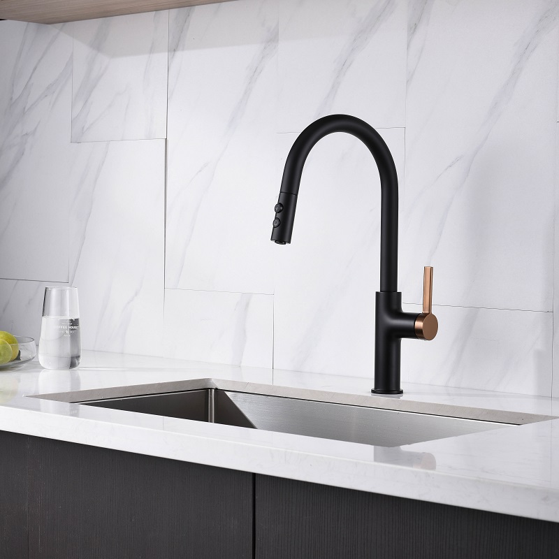 Vòi chậu bếp nóng lạnh dây rút PLUTO KLUGER KLF0005C (KLF0005B) - 16