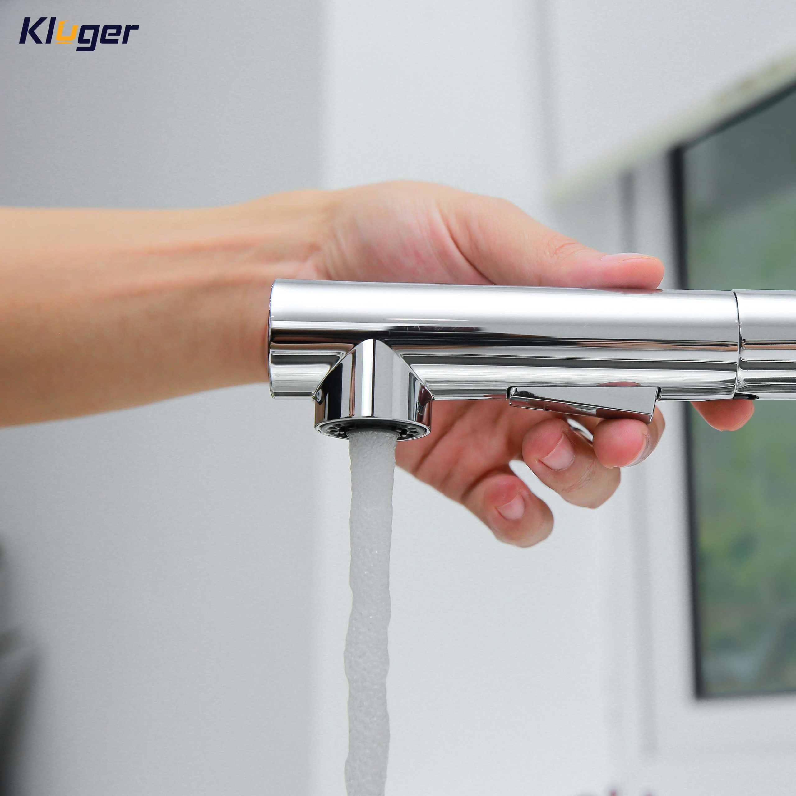 Vòi chậu bếp nóng lạnh dây rút HOPE KLUGER KLF0013C - 3