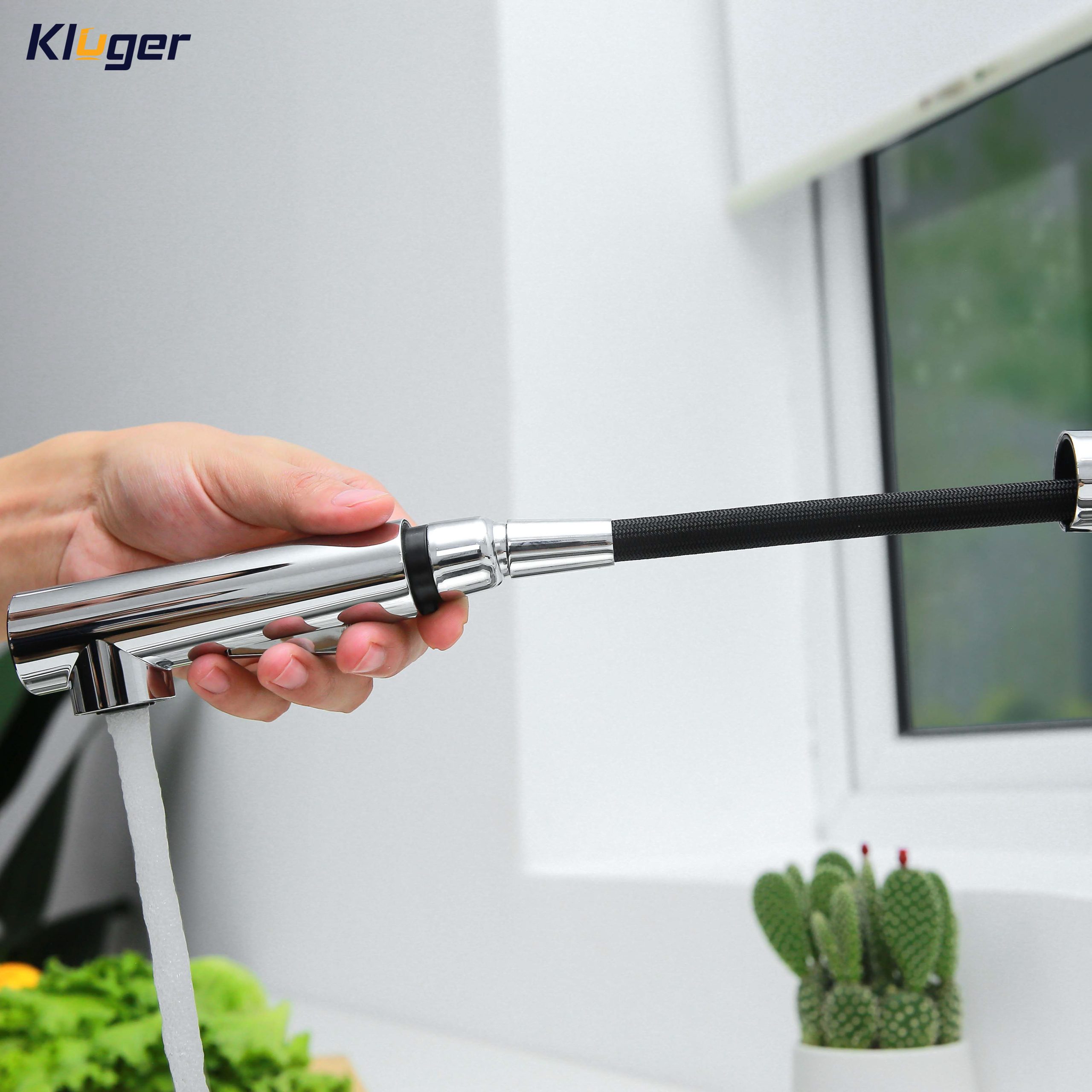 Vòi chậu bếp nóng lạnh dây rút HOPE KLUGER KLF0013C - 6