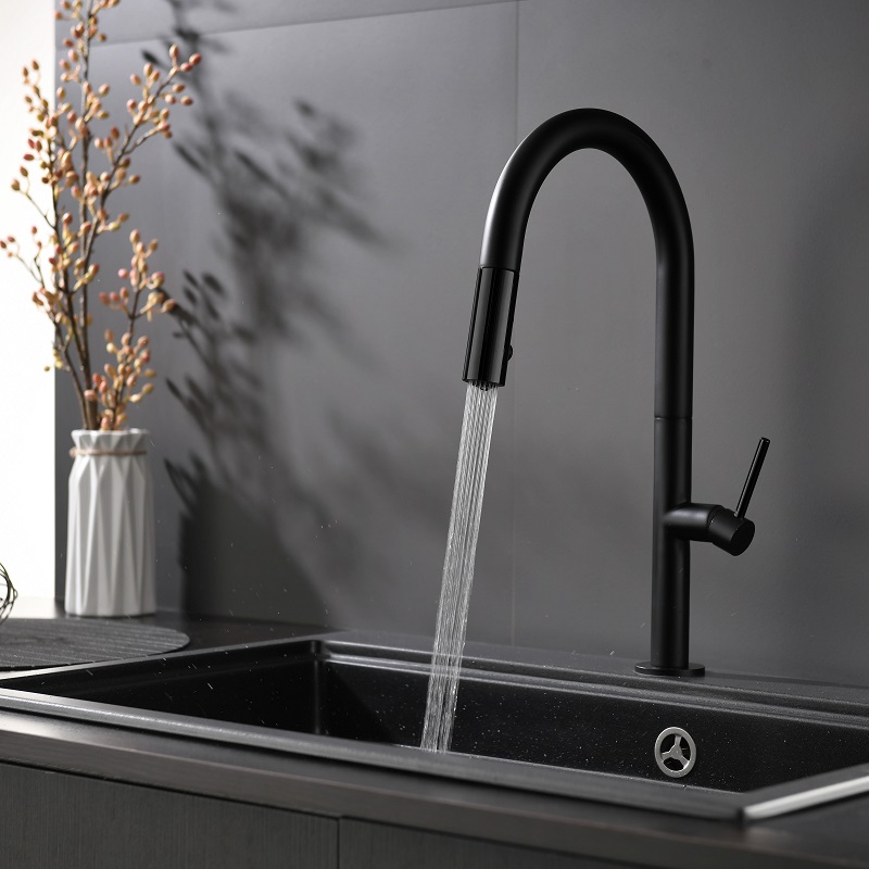 Vòi chậu bếp nóng lạnh dây rút JADE KLUGER KLF0010B (KLF0010C) - 15