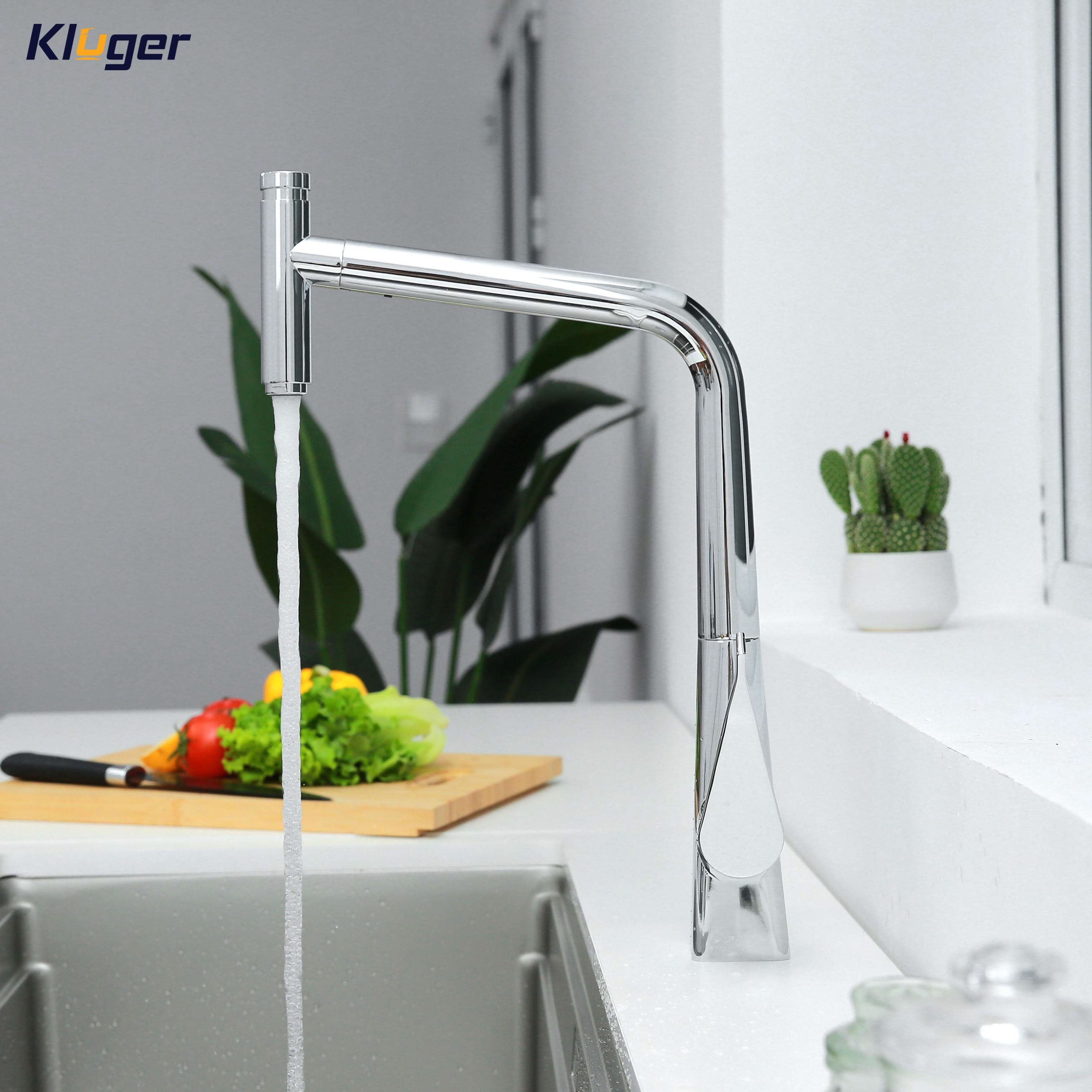 Vòi chậu bếp nóng lạnh dây rút GRACE Kluger KLF0016B (KLF0016C) - 10