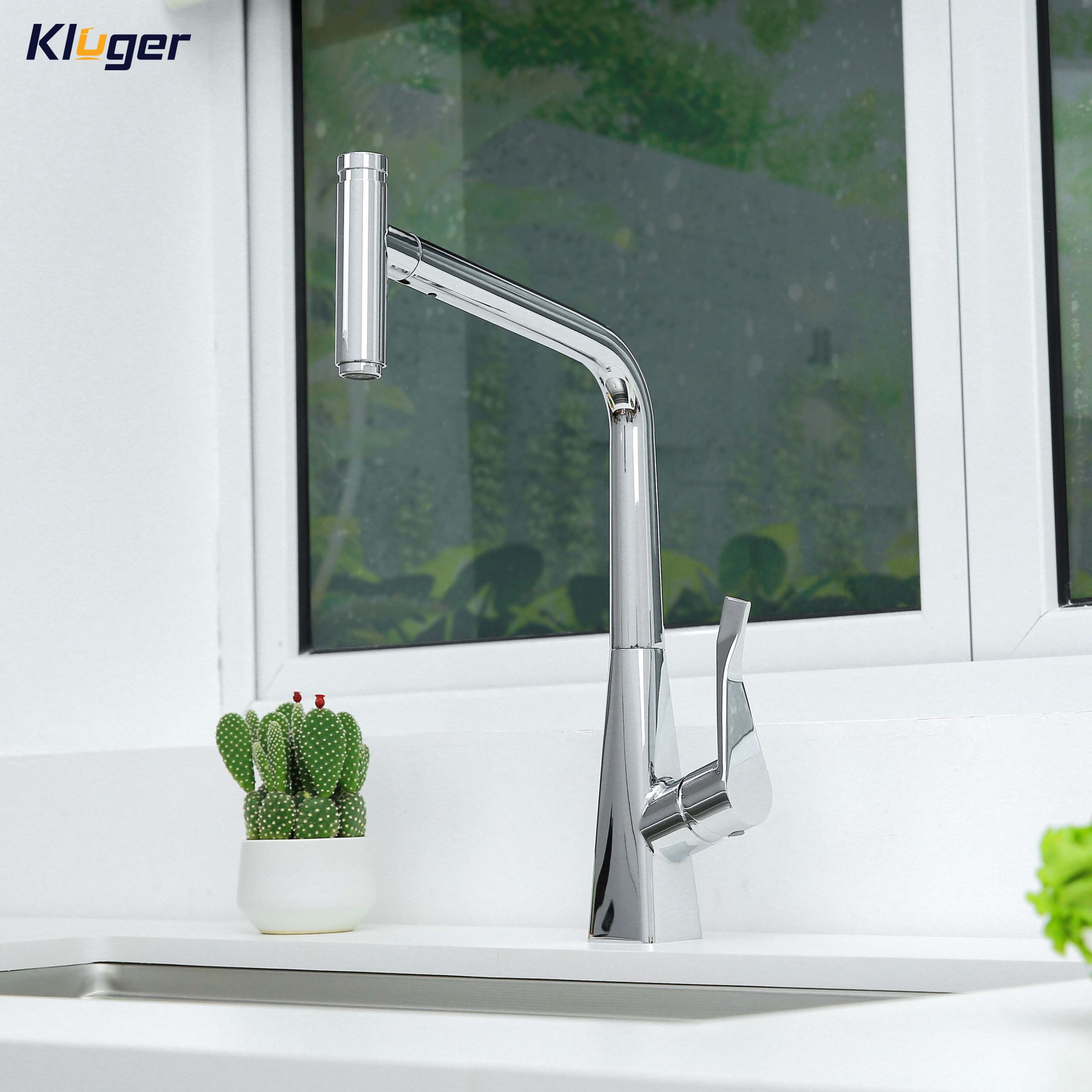 Vòi chậu bếp nóng lạnh dây rút GRACE Kluger KLF0016B (KLF0016C) - 11