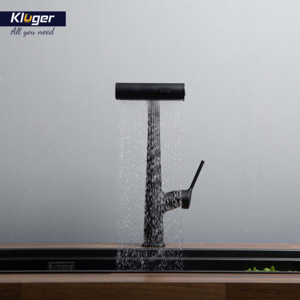 Vòi bếp nóng lạnh dây rút RAIN KLUGER KLF0018B / KLF0018S - 8