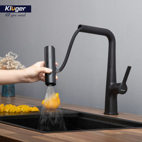Vòi bếp nóng lạnh dây rút RAIN KLUGER KLF0018B / KLF0018S - 14