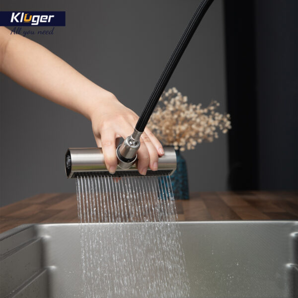 Vòi bếp nóng lạnh dây rút RAIN KLUGER KLF0018B / KLF0018S - 20