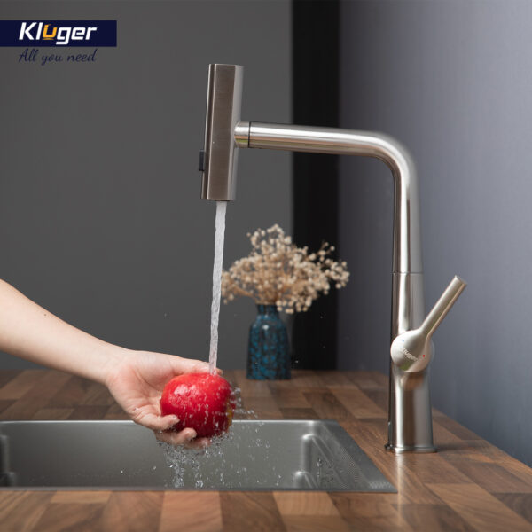 Vòi bếp nóng lạnh dây rút RAIN KLUGER KLF0018B / KLF0018S - 22