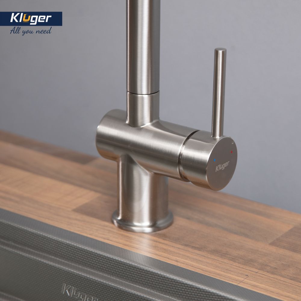 Vòi chậu bếp nóng lạnh dây rút RENE KLUGER KLF0008SS / KLF0008SC / KLF0008SB - 5