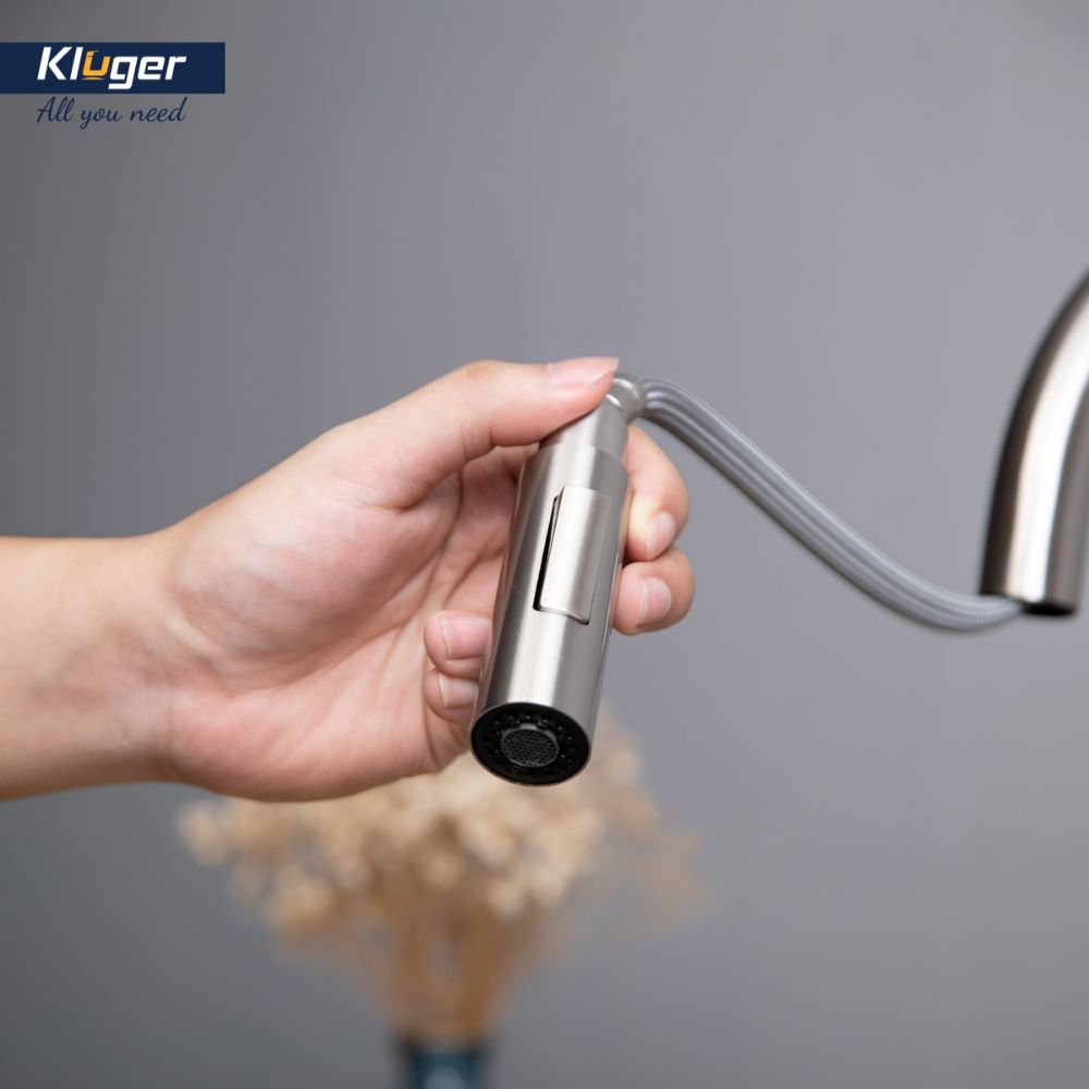 Vòi chậu bếp nóng lạnh dây rút RENE KLUGER KLF0008SS / KLF0008SC / KLF0008SB - 16