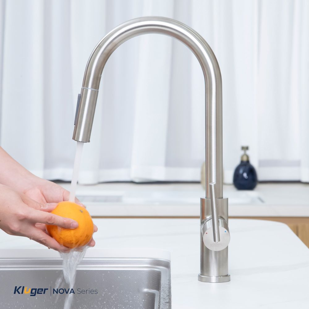 Vòi chậu bếp nóng lạnh dây rút NOVA KLUGER KLF0030S - 2
