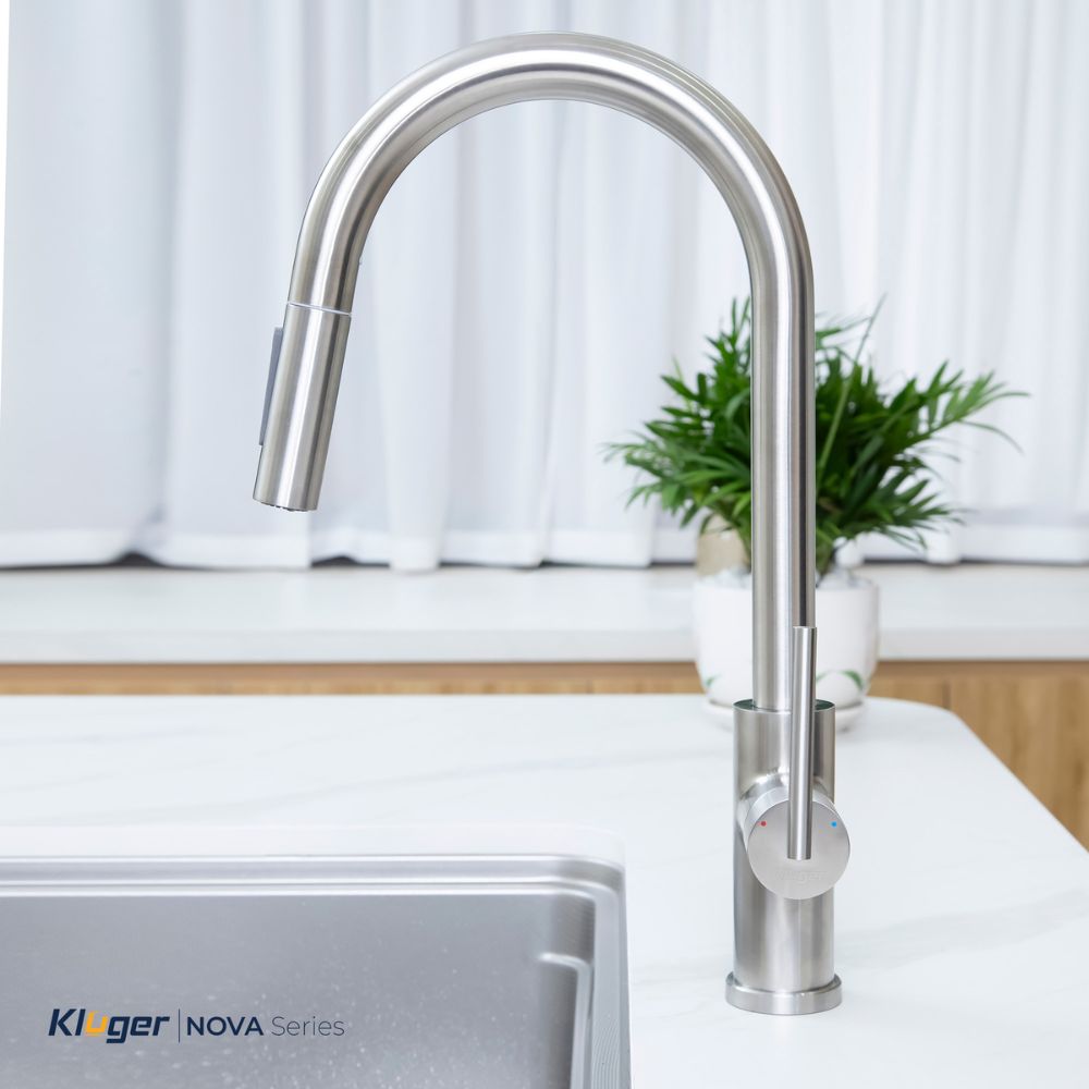 Vòi chậu bếp nóng lạnh dây rút NOVA KLUGER KLF0030S - 6