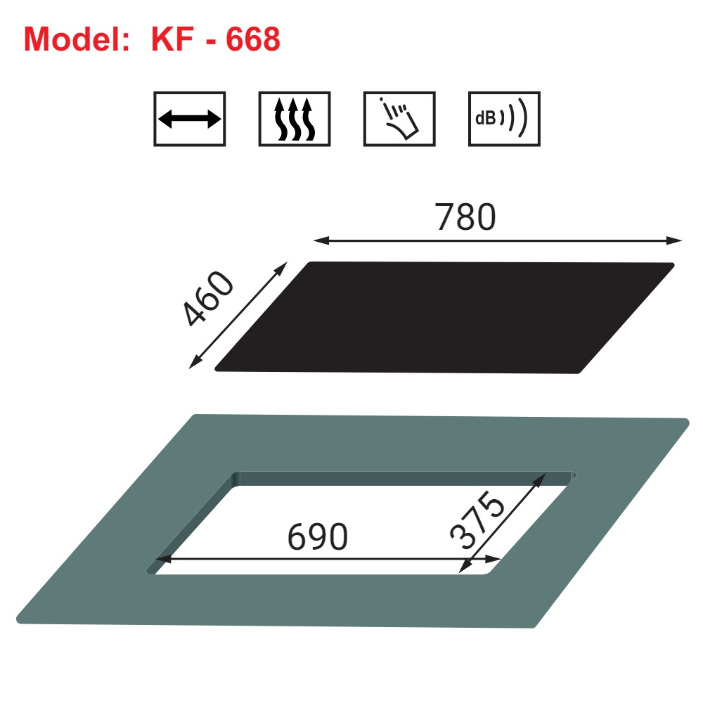 Bếp gas đôi KAFF KF-668 - 2