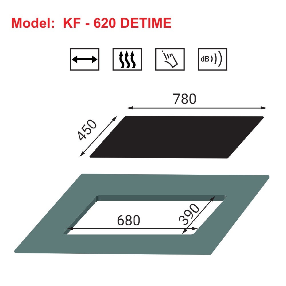 Bếp gas âm 3 lò KAFF KF-620DETIME - 2