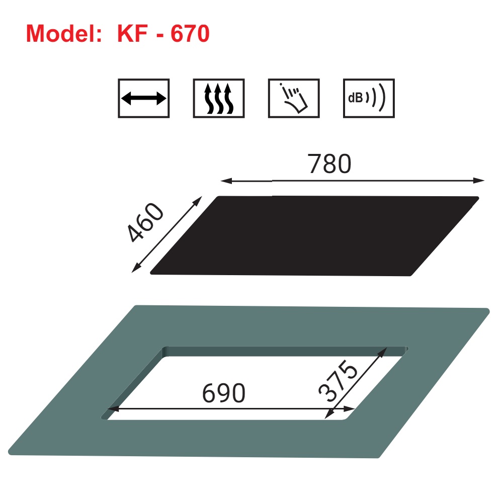 Bếp gas âm 2 lò KAFF KF-670 - 2