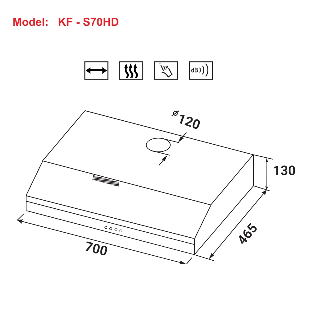 Máy hút mùi KAFF KF-S70HD - 2