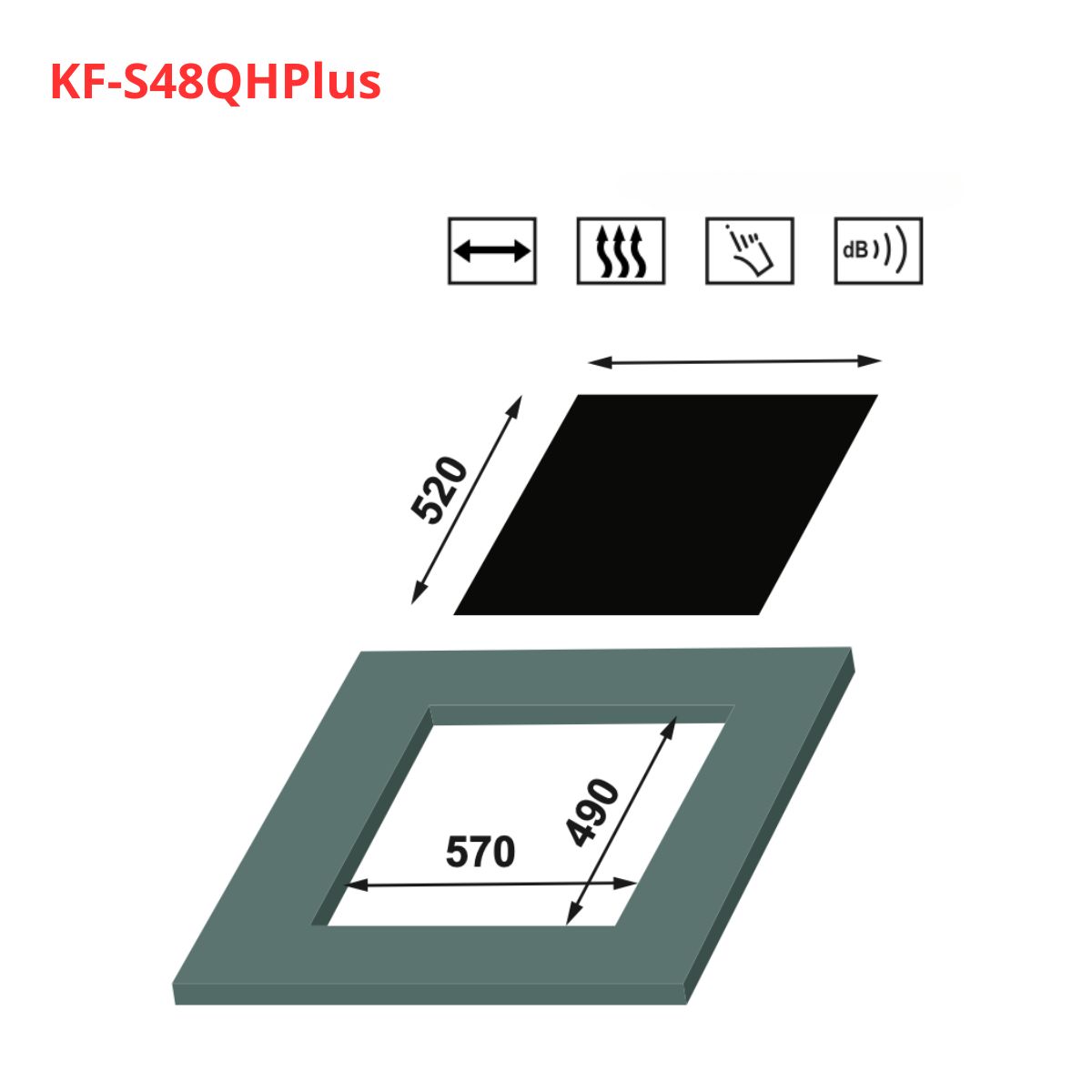 Bếp điện từ đôi và 1 hồng ngoại KAFF KF-S48QHPlus - 2