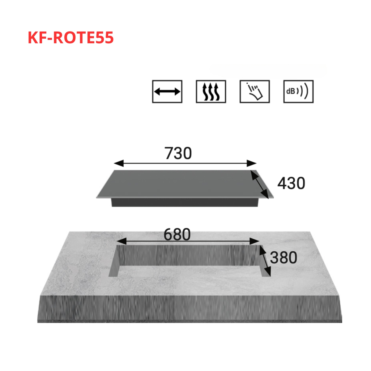 Bếp điện từ đôi KAFF KF-ROTE55 - 2
