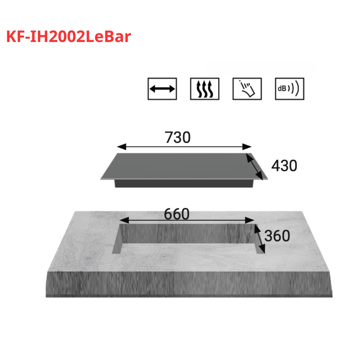 Bếp điện từ đôi KAFF KF-IH2002LeBar - 2
