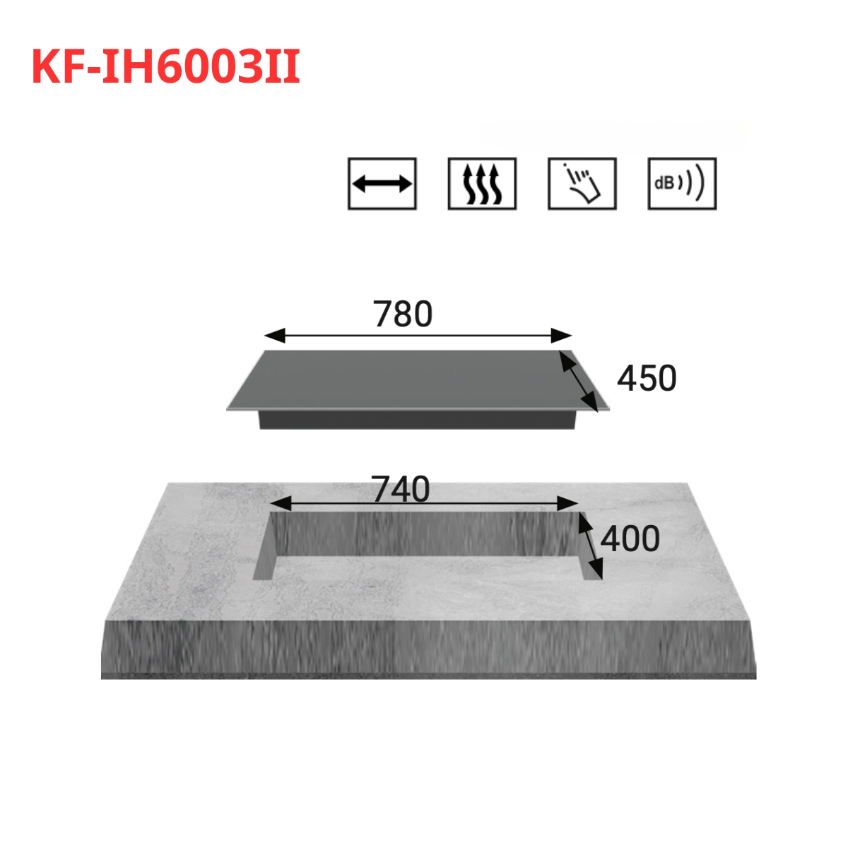 Bếp điện từ 3 vùng nấu KAFF KF-IH6003II - 2