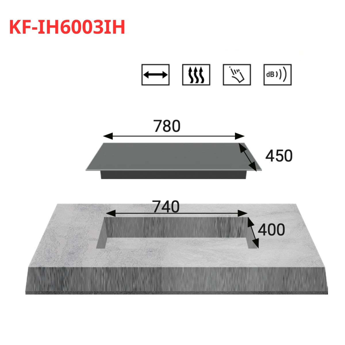 Bếp điện từ đôi và 1 hồng ngoại KAFF KF-IH6003IH - 2