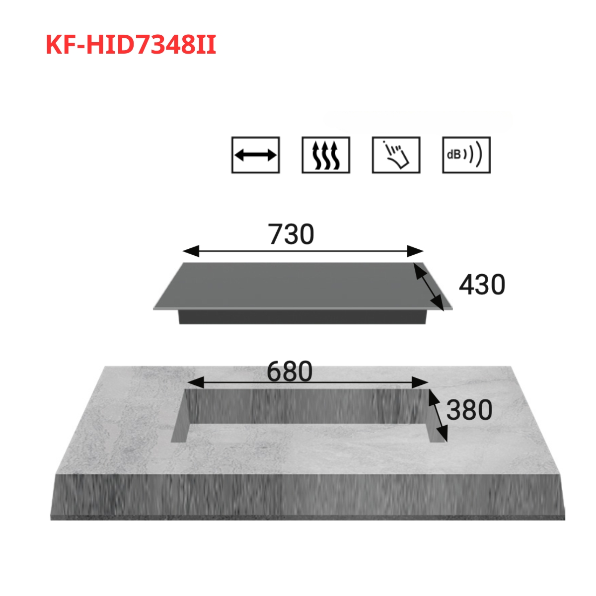 Bếp điện từ đôi KAFF KF-HID7348II - 2