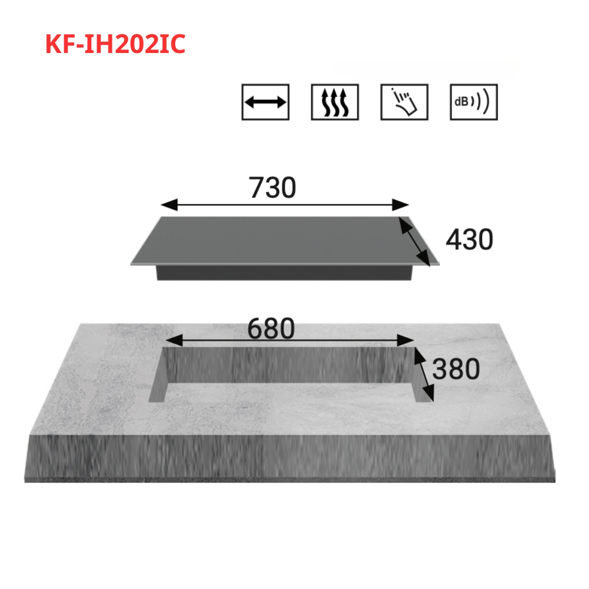 Bếp điện từ đơn và 1 hồng ngoại KAFF KF-IH202IC - 2