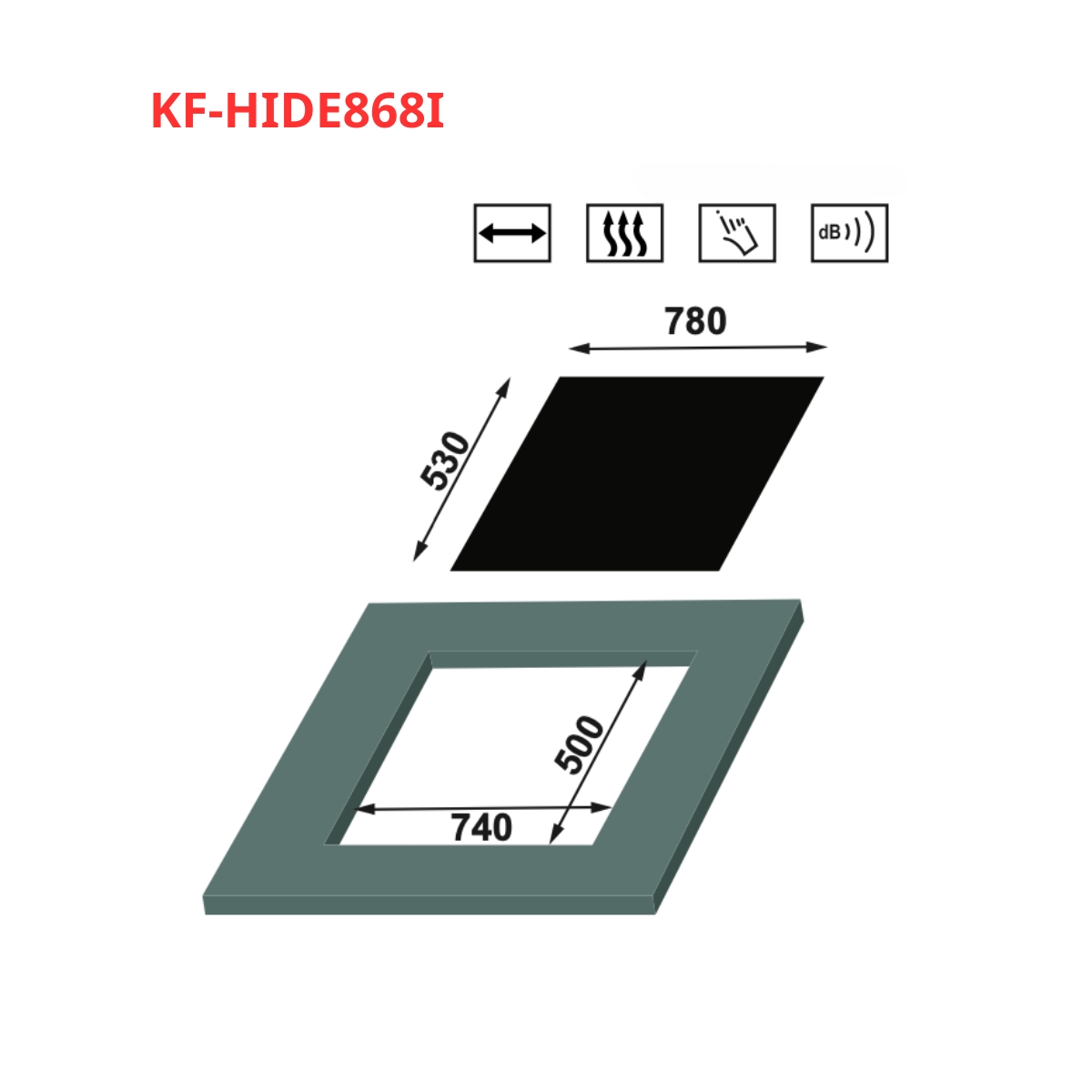 Bếp điện từ đa điểm 4 vùng nấu KAFF KF-HIDE868I - 2