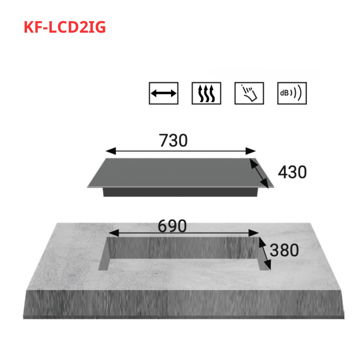 Bếp điện từ đôi KAFF KF-LCD2IG - 2