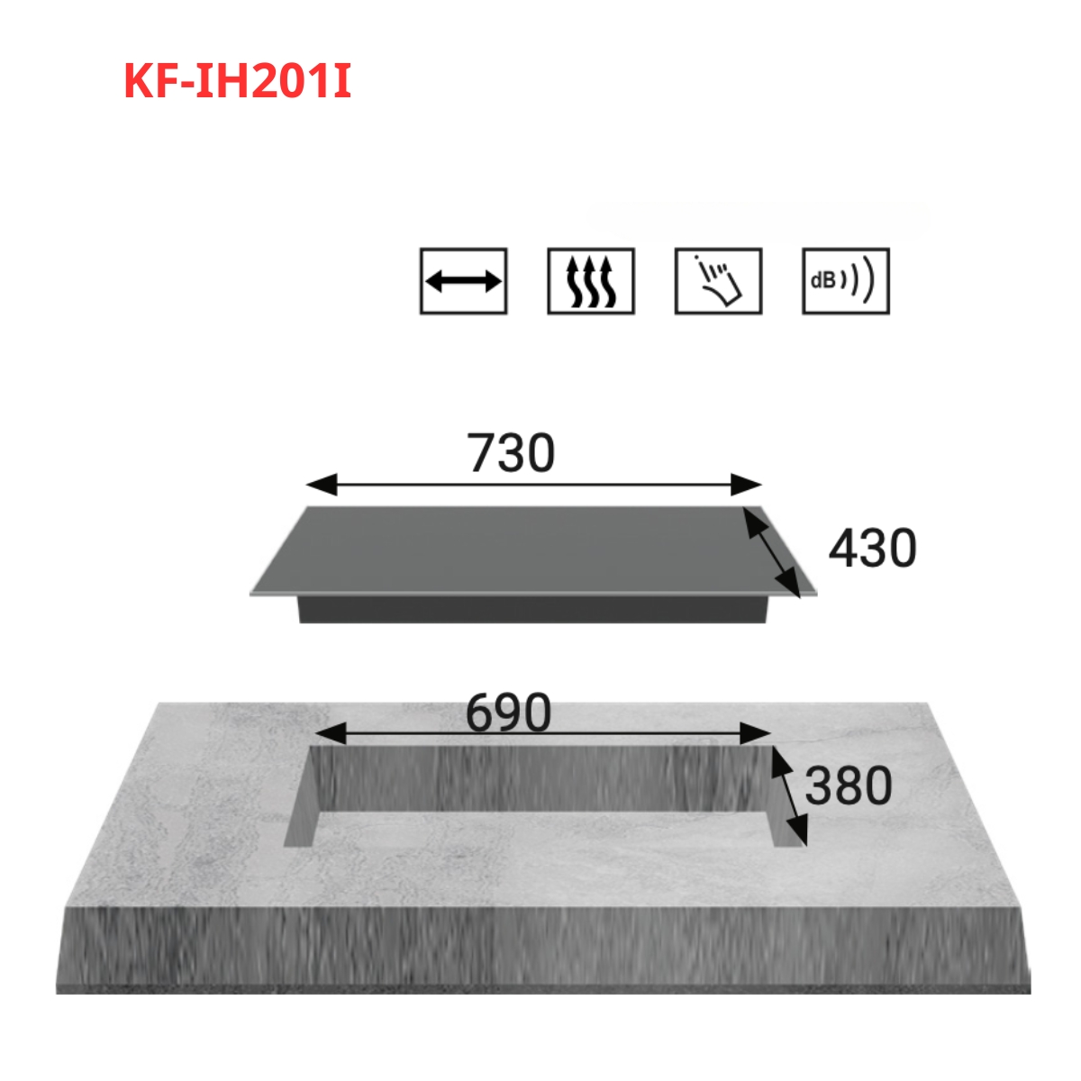 Bếp điện từ đôi KAFF KF-IH201II - 2
