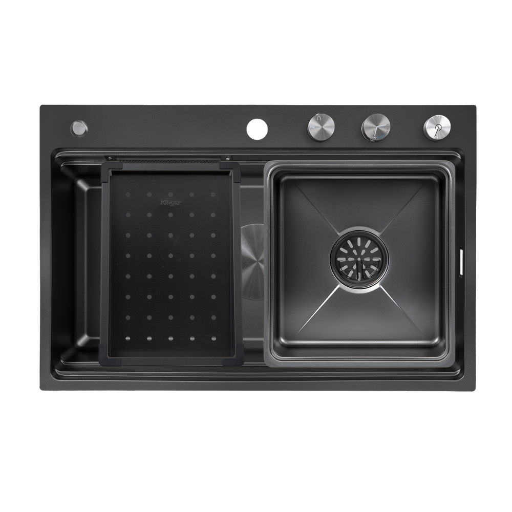 Chậu rửa nhỏ phụ Inox 304 Linen chống xước Kluger KC - 701B - 2