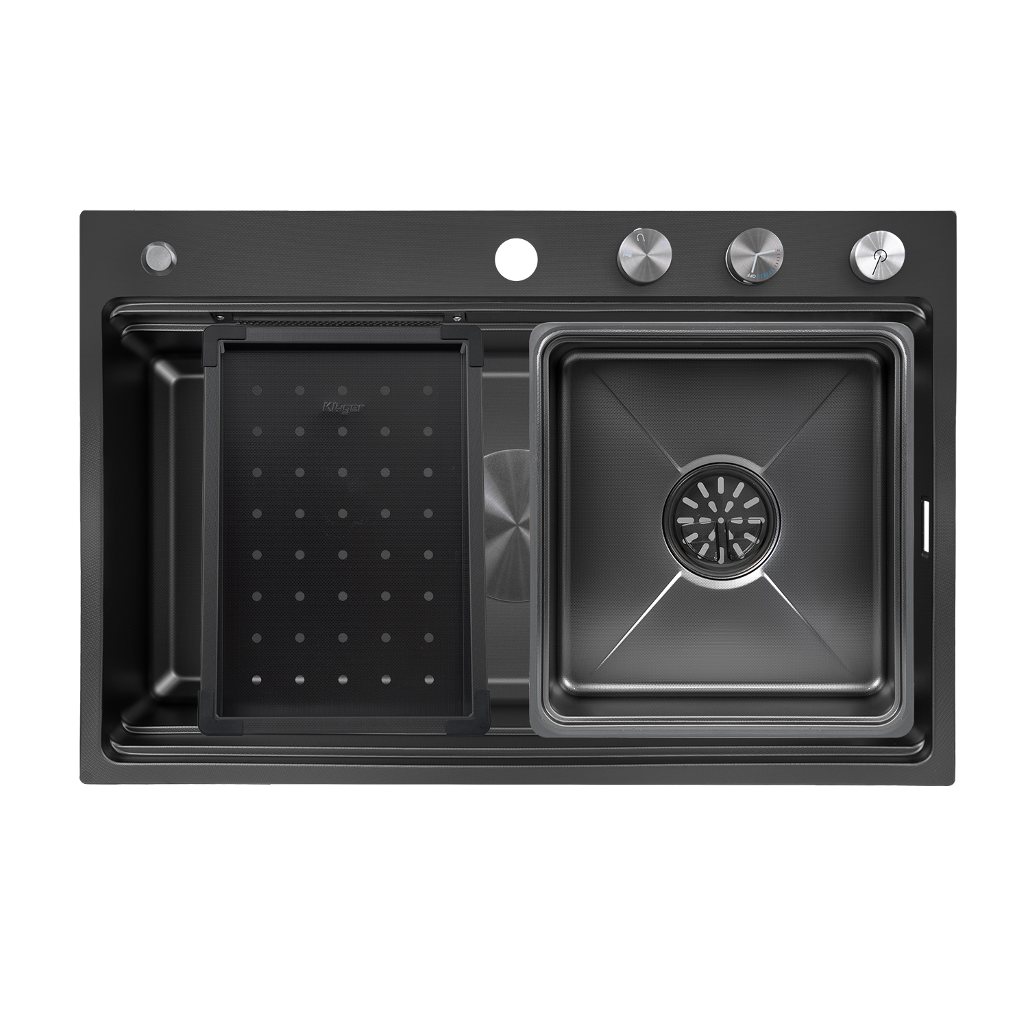 Chậu rửa nhỏ phụ Inox 304 Linen chống xước Kluger KSWB - 403FB - 2