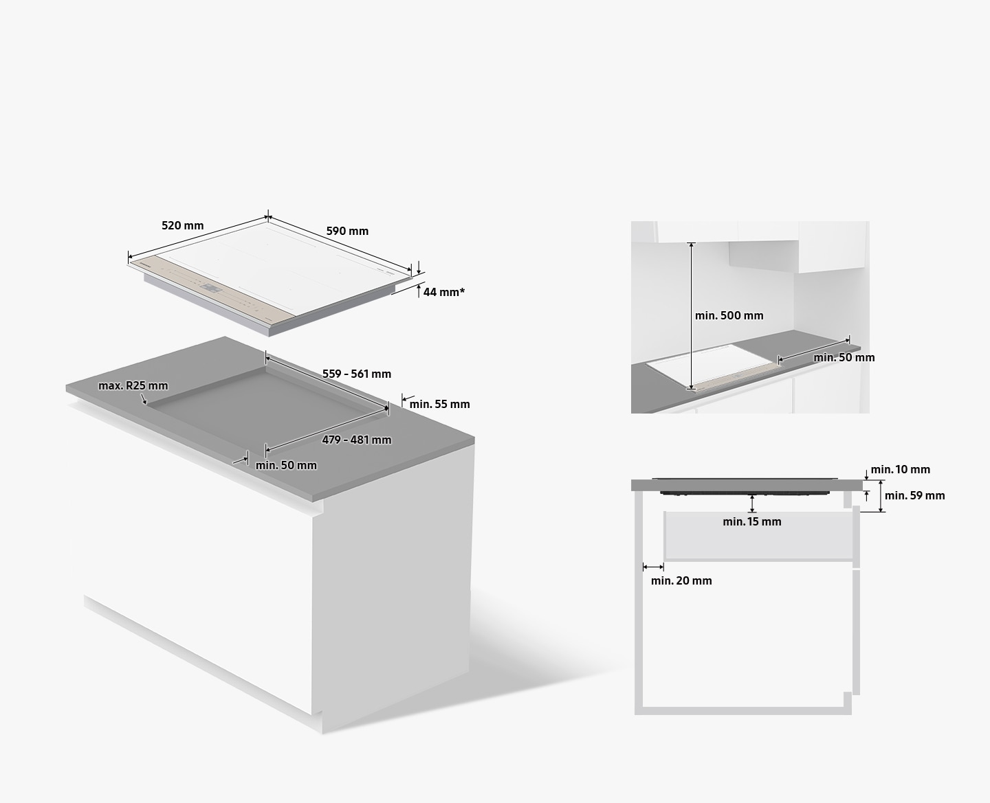 Bếp từ Samsung Bespoke 4 vùng nấu linh hoạt Dual Flex Zone NZ64B5067YY/SV (Smartthings) - 2