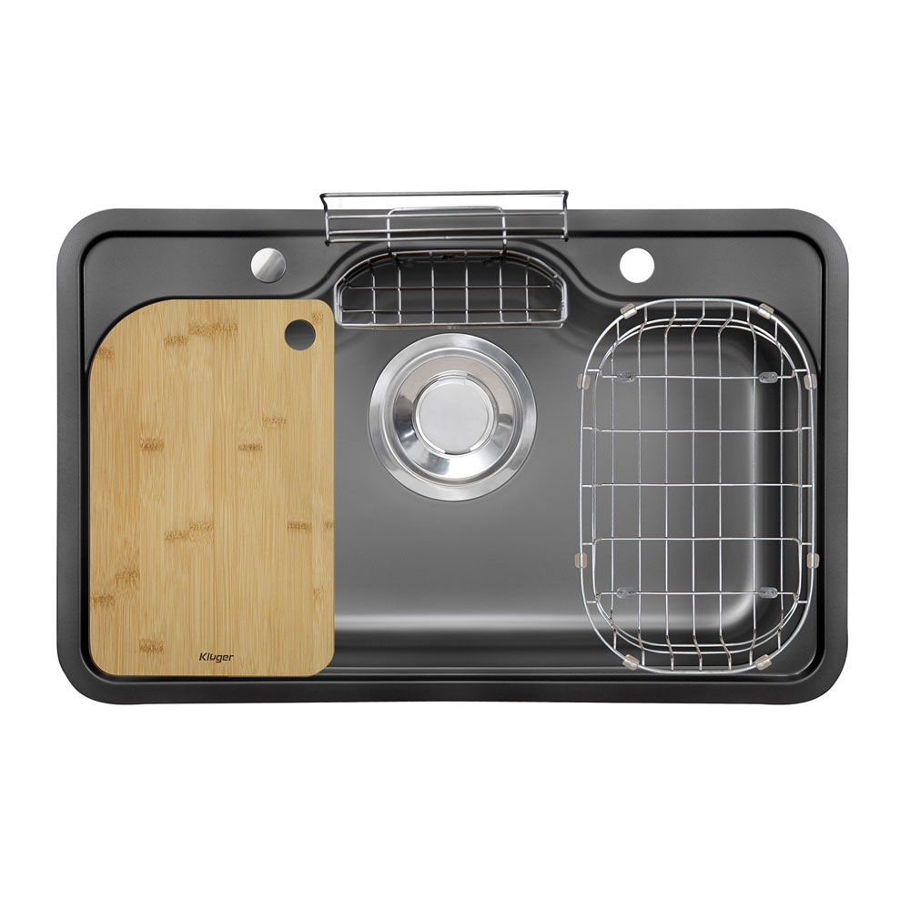 Chậu rửa chén Posco 304 Linen dập nổi Kluger KT8050FB – S80 Plus